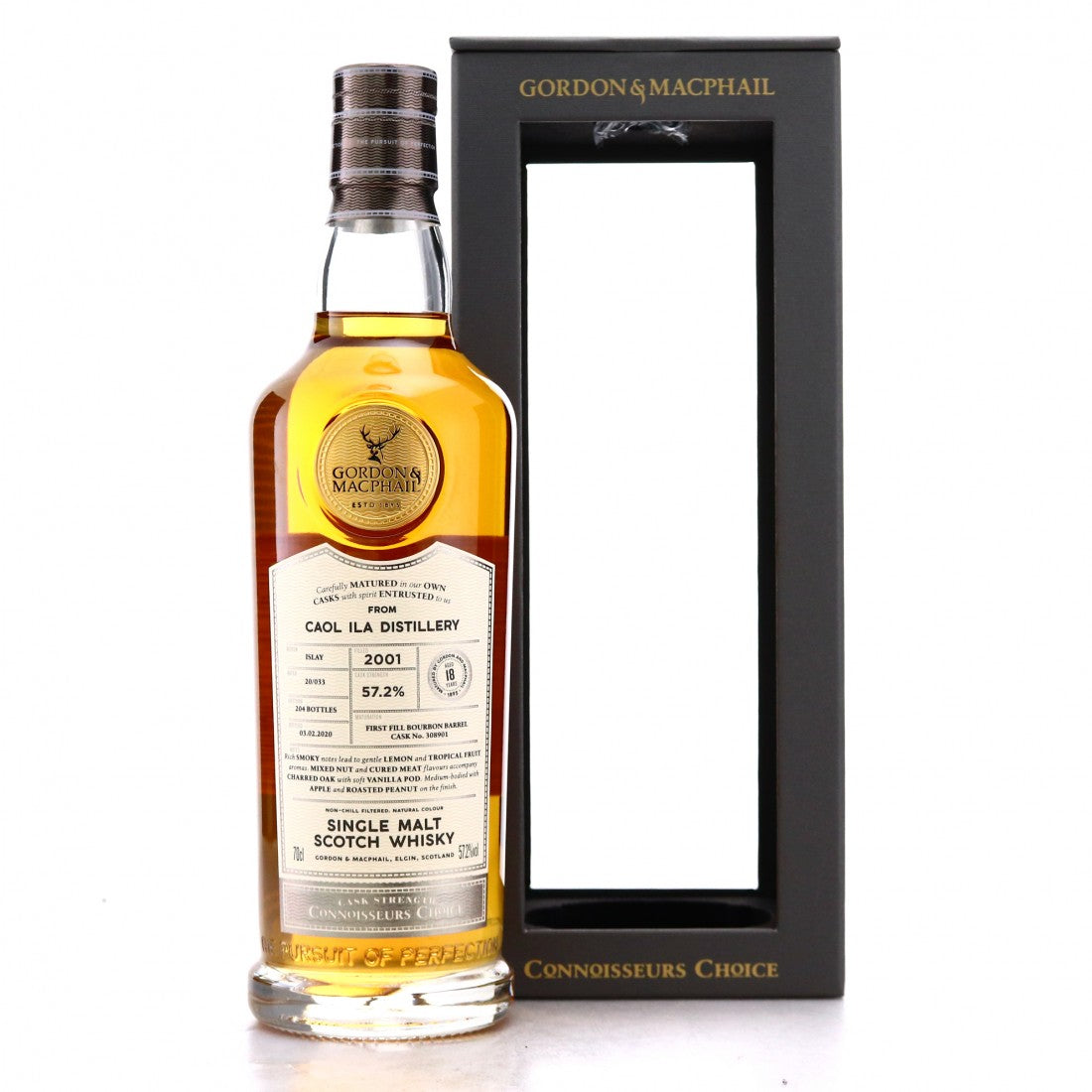 Caol ila 2001-2020 Gordon & MacPhail 18 Year Old First Fill Bourbon Barrel Single Malt Scotch Whisky | 700ML at CaskCartel.com