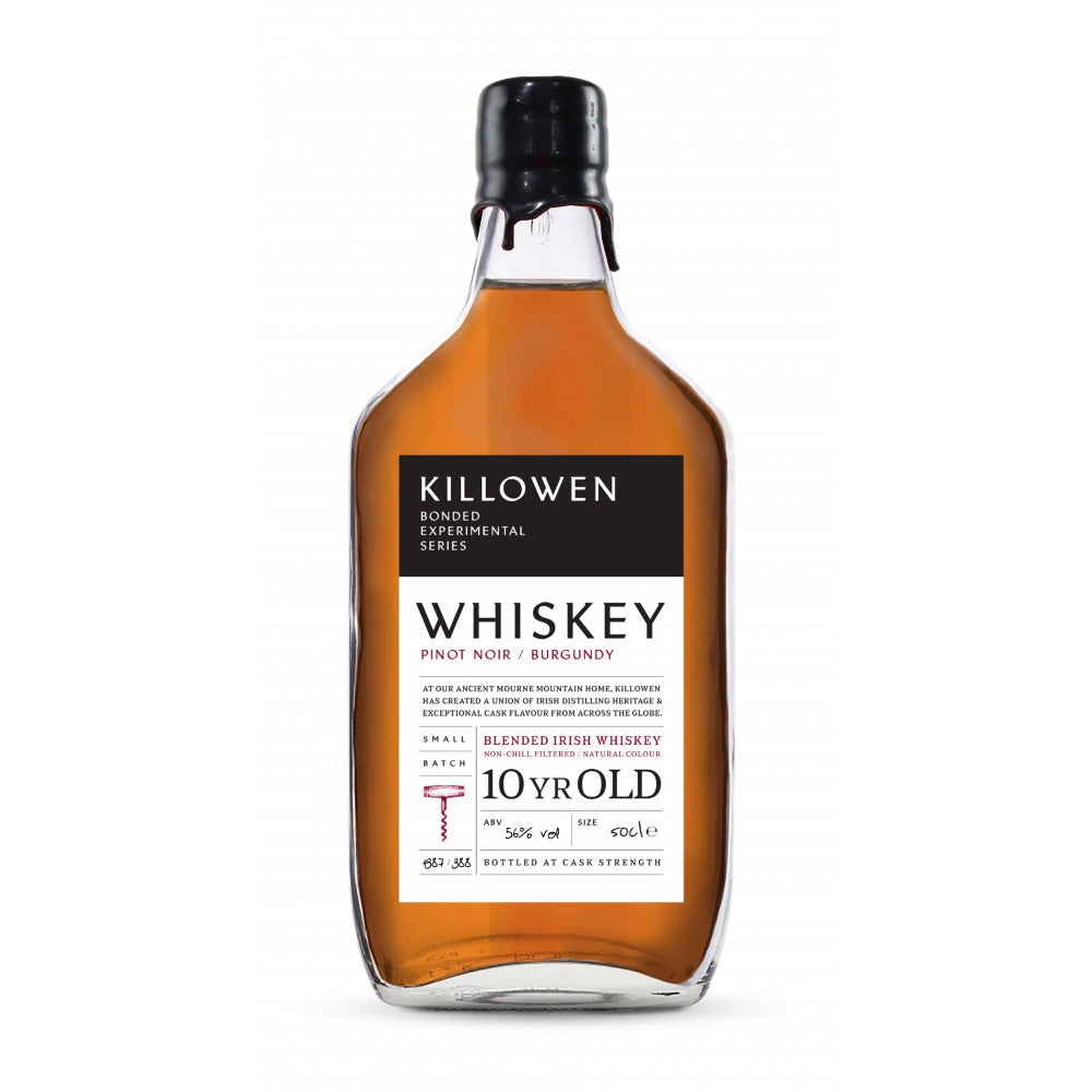 Killowen Bonded Experimental Series Pinot Noir Burgundy Cask 10 Year Old Blended Irish Whiskey | 500ML at CaskCartel.com