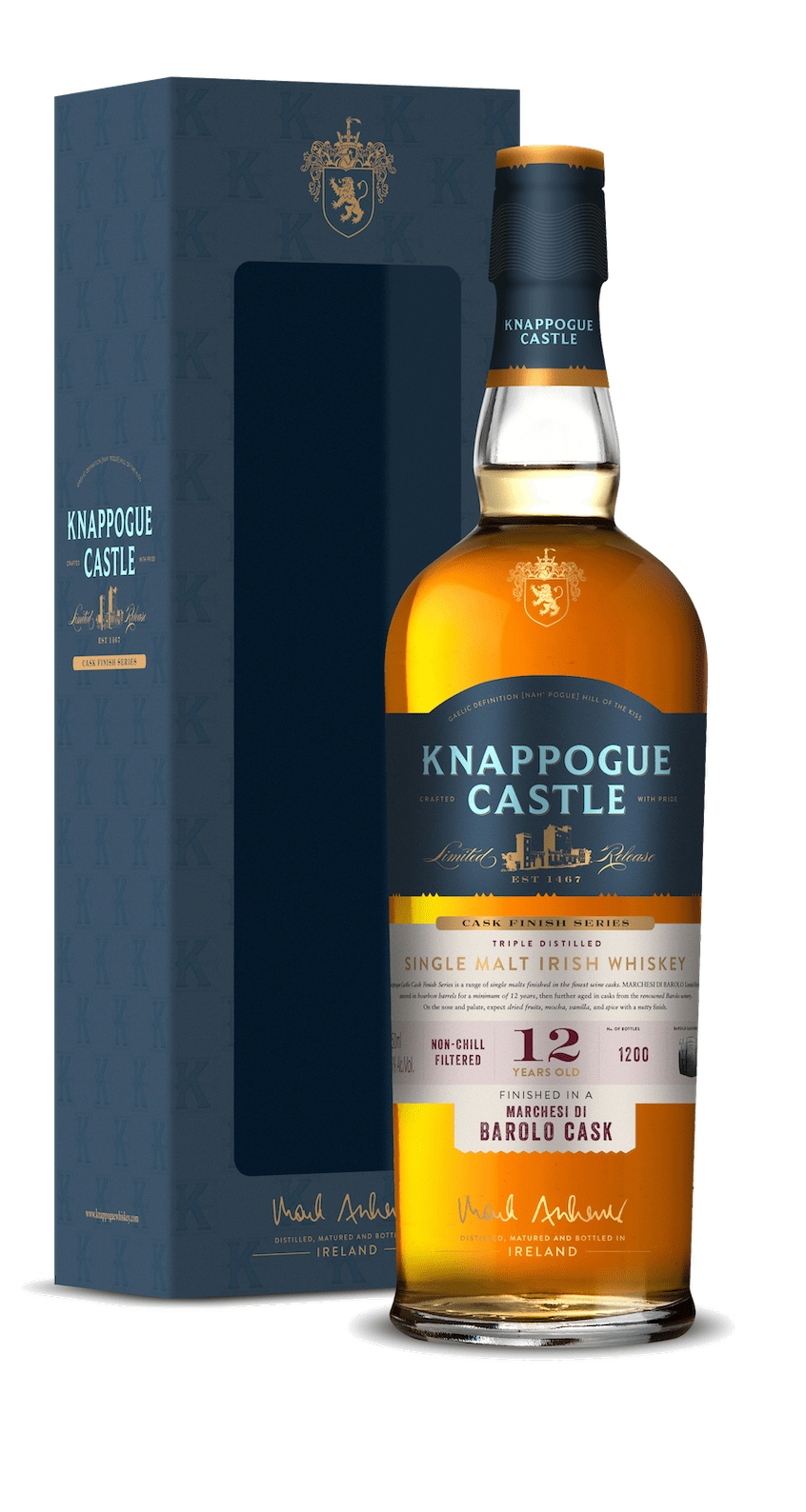 Knappogue Castle Marchesi di Barolo Cask 12 Year Old Single Malt Irish Whiskey at CaskCartel.com