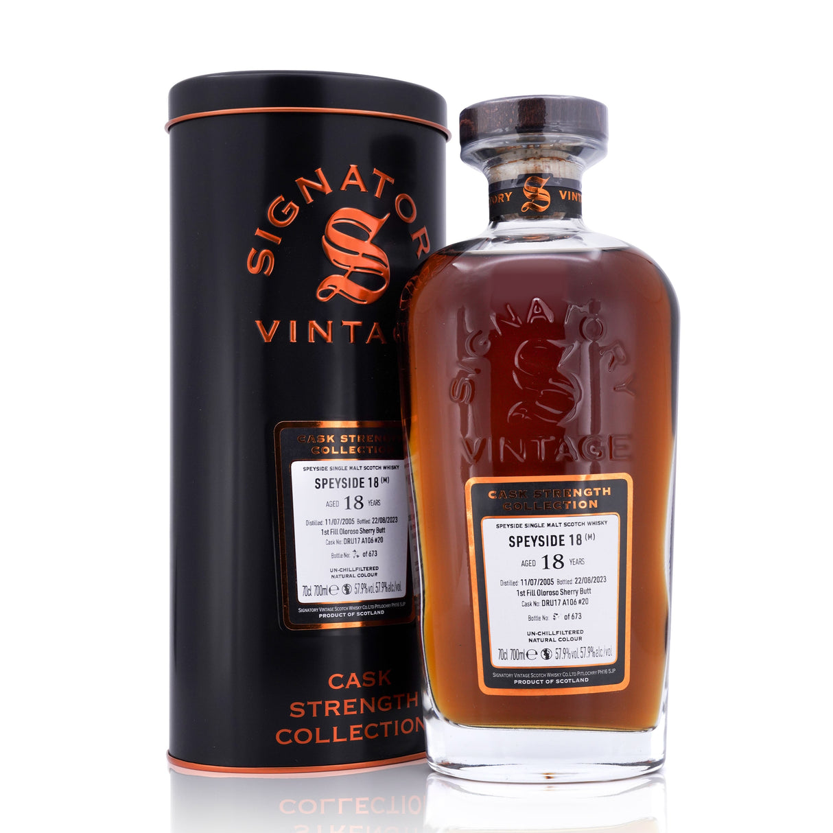Undisclosed Speyside (M) Signatory Cask Strength Sherry Cask #20 2005 18 Year Old Whisky | 700ML at CaskCartel.com