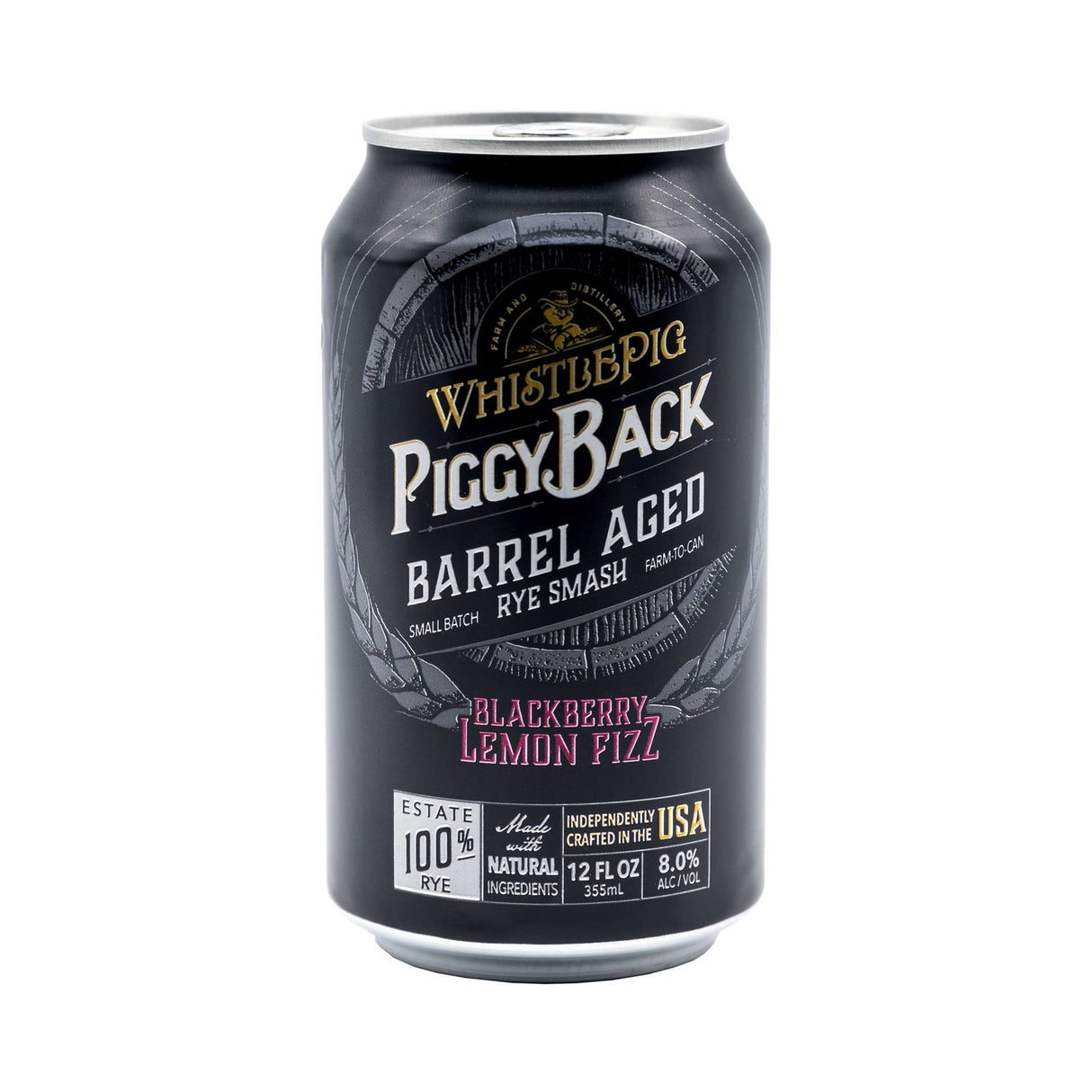 WhistlePig Barrel Aged Rye Smash: Blackberry Lemon Fizz (4) Pack Cans at CaskCartel.com (1)