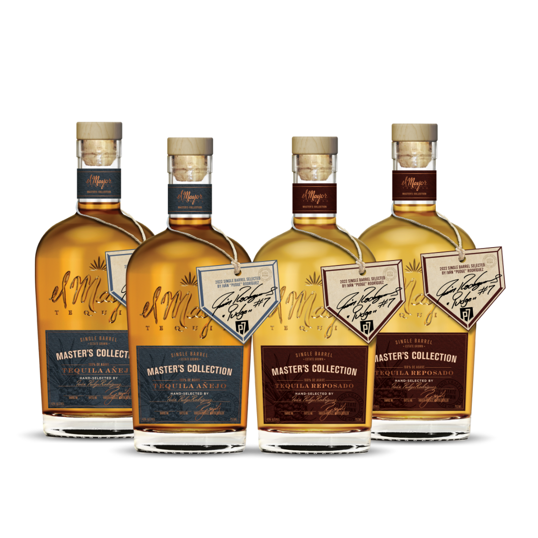 EL MAYOR | MASTERS COLLECTION | PUDGE RODRIGUEZ SINGLE BARREL | 2022 LIMITED EDITION | (2) AÑEJO + (2) REPOSADO BUNDLE **DRINK TWO/COLLECT TWO** at CaskCartel.com 1