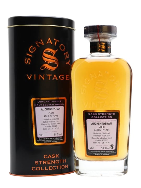 Auchentoshan 21 Year Old (D.2000, B.2021) Signatory Vintage Scotch Whisky | 700ML at CaskCartel.com