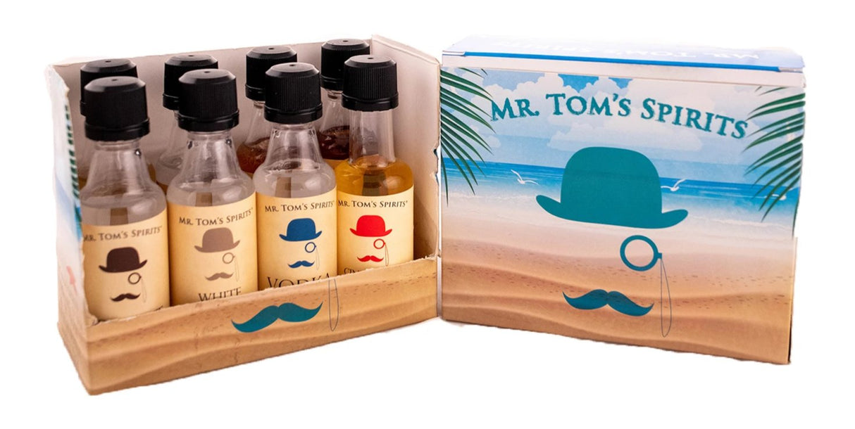 Mr. Tom's Vodka Sample Tasting Pack 8pk Assortment Sleeve 50ml - CaskCartel.com