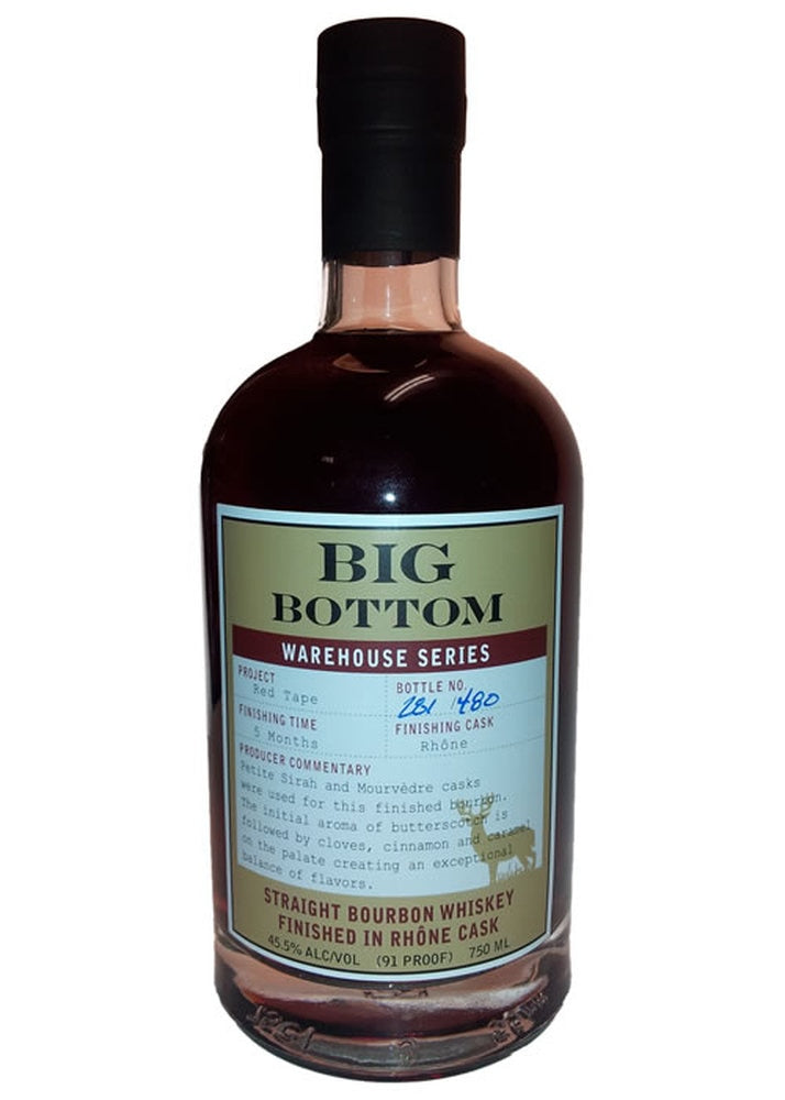 Big Bottom Warehouse Series Rhone Cask (Red Tape) American Straight Bourbon Whiskey - CaskCartel.com