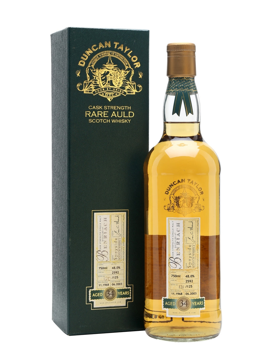 1968 Duncan Taylor Benriach 34 Year Old Single Malt Scotch Whisky - CaskCartel.com