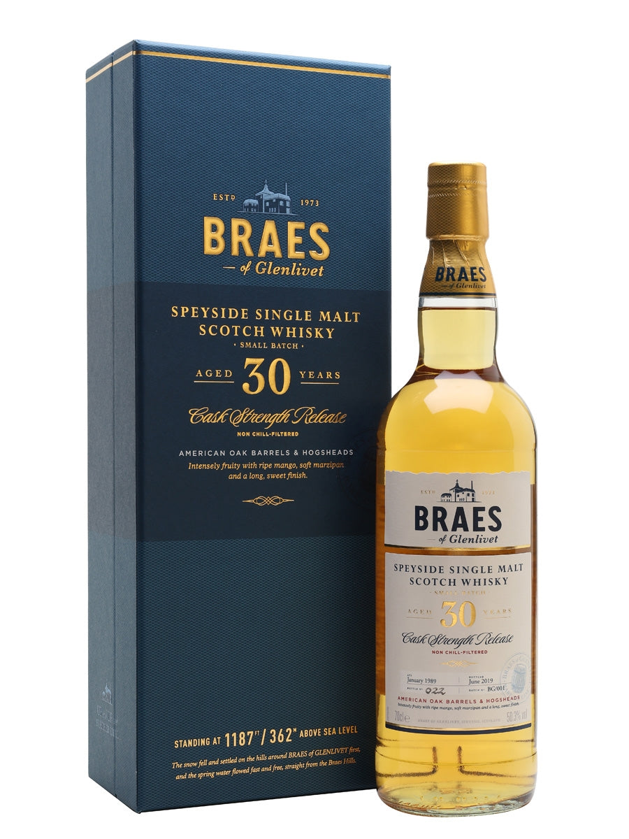 Braes of Glenlivet 30 Year Old Secret Speyside Speyside Single Malt Scotch Whisky | 700ML at CaskCartel.com