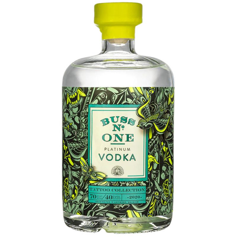 Buss Nº One Platinum Tattoo Collection Vodka | 700ML at CaskCartel.com