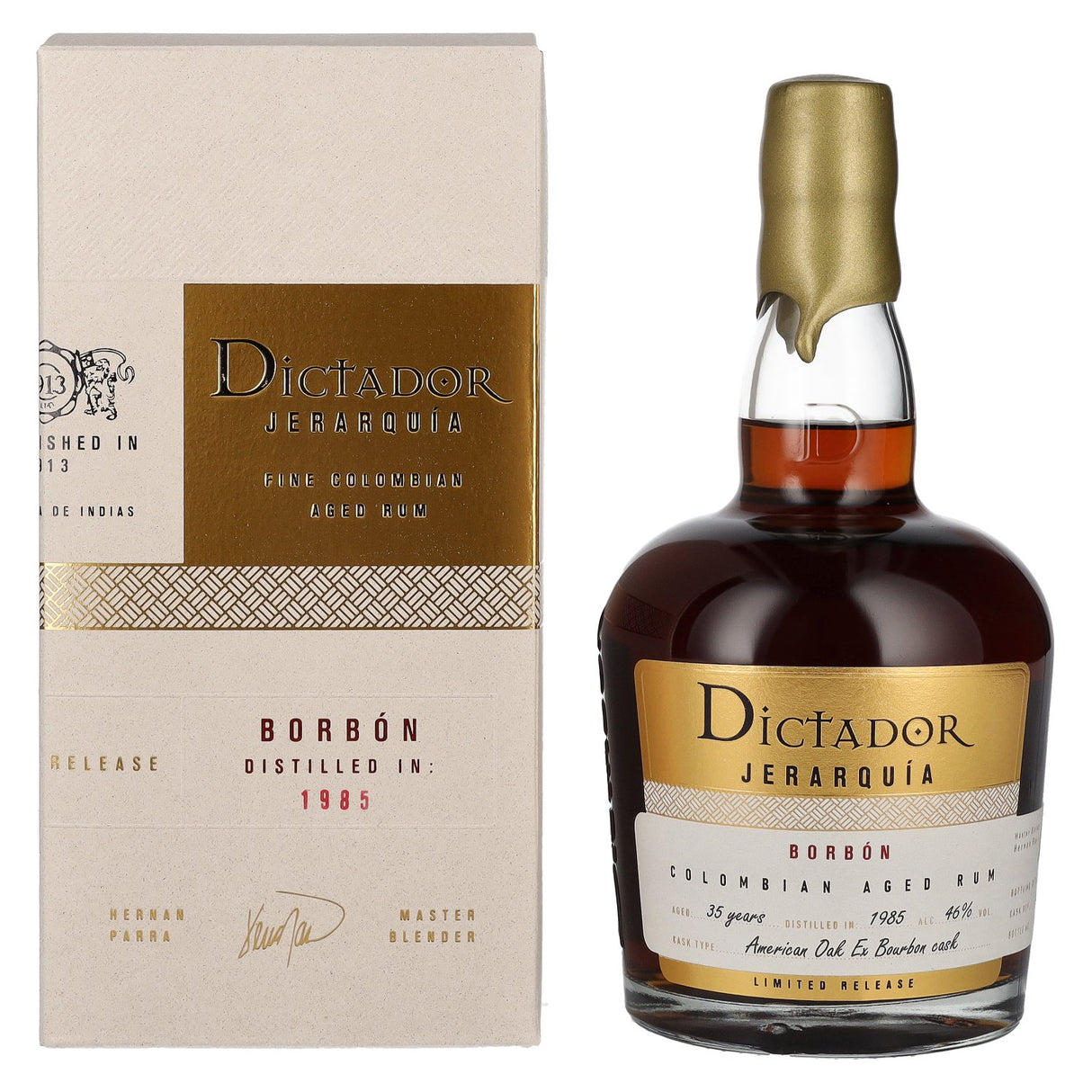 Dictador Jerarquia Borbón 35 Year Old American Oak & Ex Bourbon Cask 1985 Rum | 700ML at CaskCartel.com