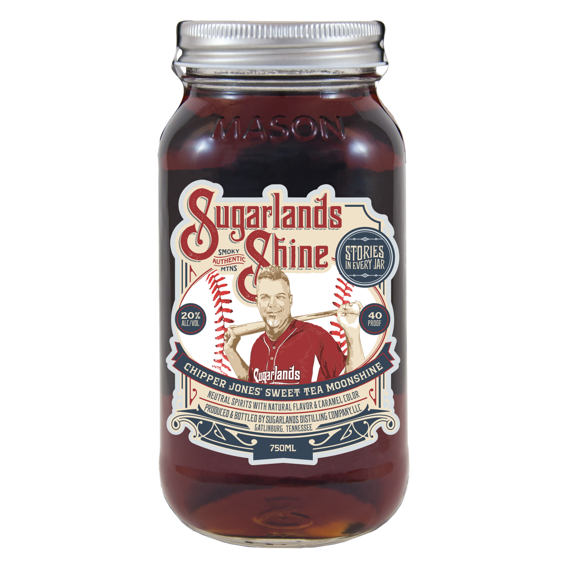 Sugarlands Shine Chipper Jones Sweet Tea Moonshine at CaskCartel.com