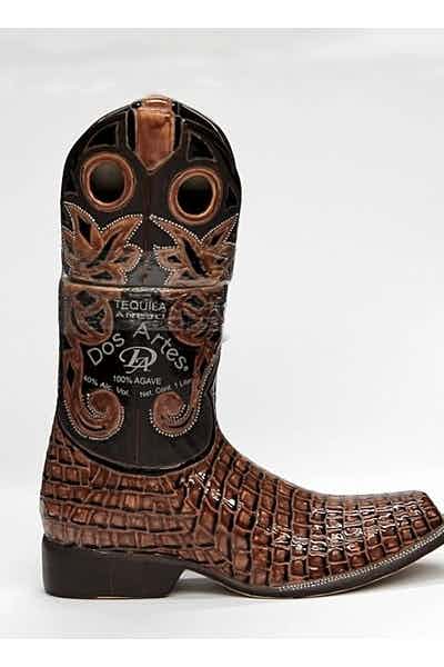 Dos Artes Men's Boot Shape (Beige) Anejo Tequila | 1L at CaskCartel.com