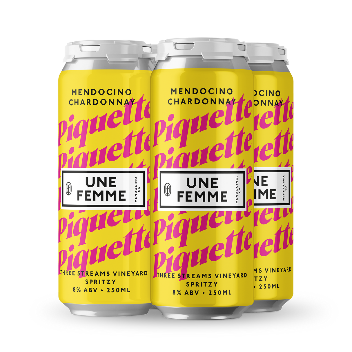 Une Femme Piquette Chardonnay Wine | 4*250ML at CaskCartel.com