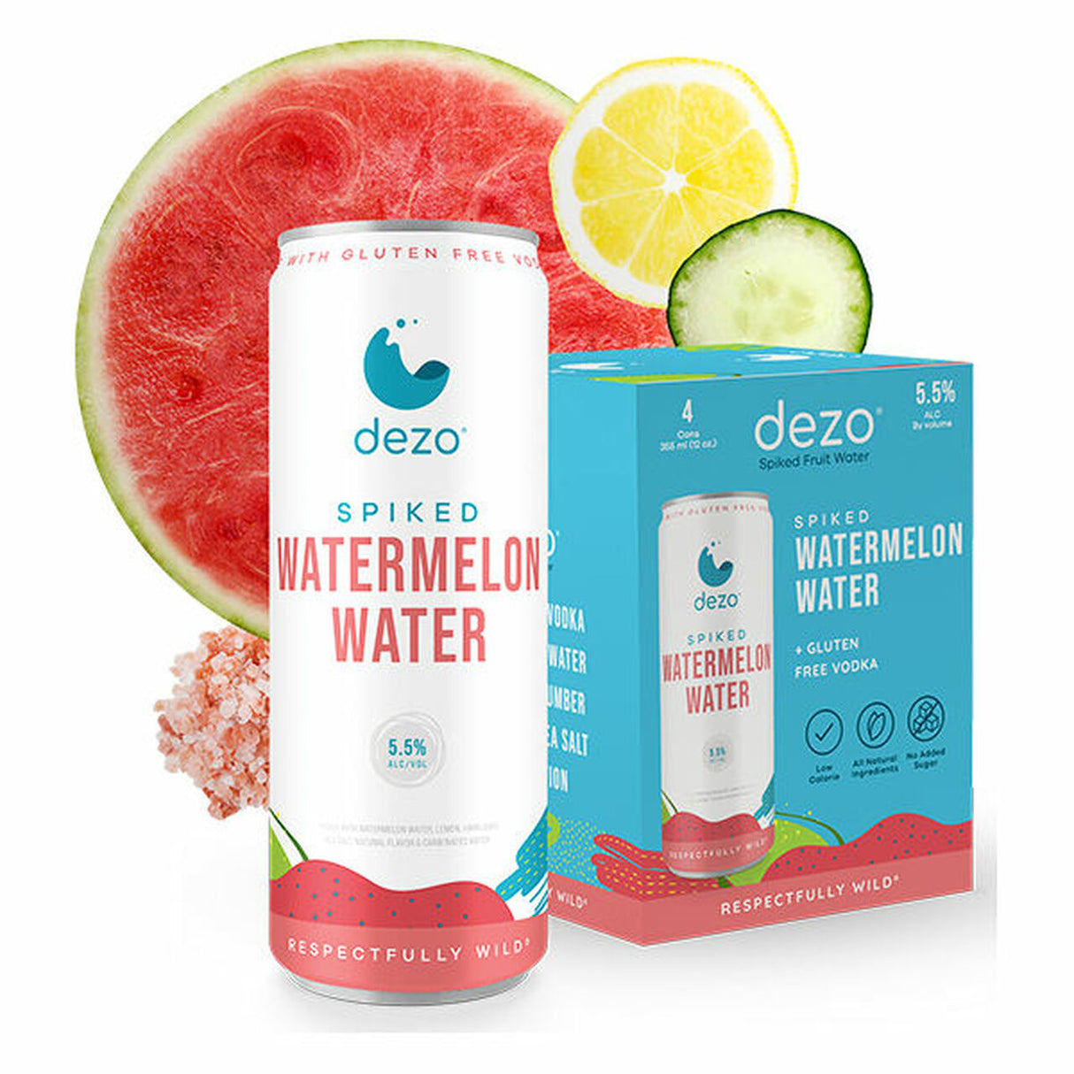 Dezo Spiked Watermelon Water Cocktail | 4*355ML at CaskCartel.com