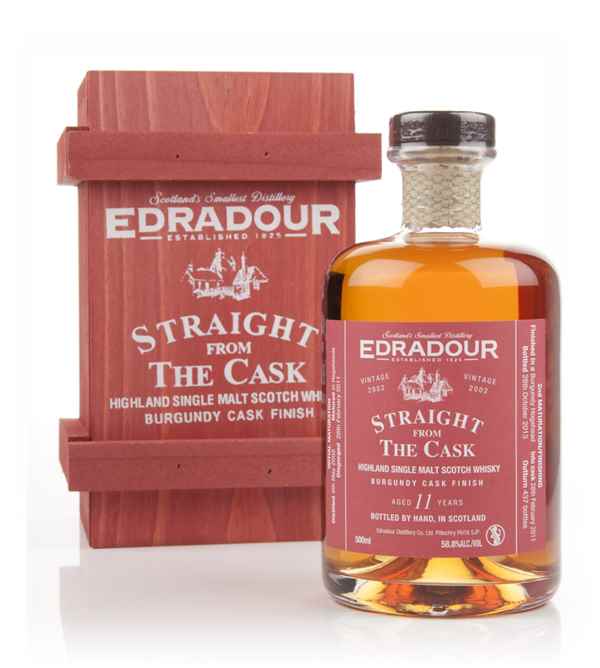 Edradour 11 Year Old 2002 Burgundy Cask Finish - Straight From the Cask 58.8% Scotch Whisky | 500ML at CaskCartel.com
