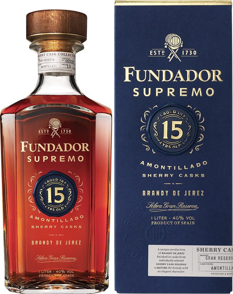 Fundador Supremo 15 Year Old Amontillado Sherry Casks Brandy | 1L at CaskCartel.com