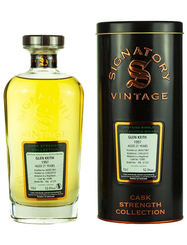 Glen Keith 21 Year Old 1997 (cask 72585) - Cask Strength Collection (Signatory) Scotch Whisky at CaskCartel.com