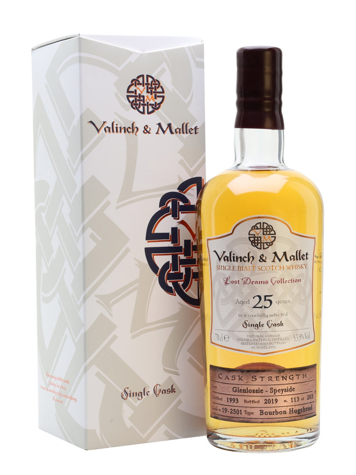 Glenlossie 25 Year Old Valinch & Mallet Speyside Single Malt Scotch Whisky | 700ML