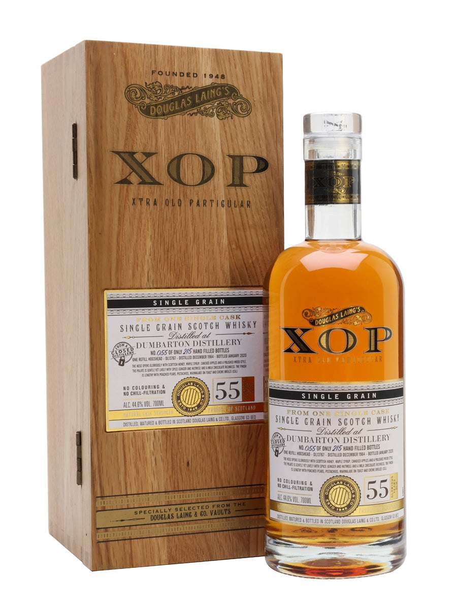 Dumbarton 1964 55 Year Old Xtra Old Particular Singla Grain Scotch Whisky | 700ML at CaskCartel.com