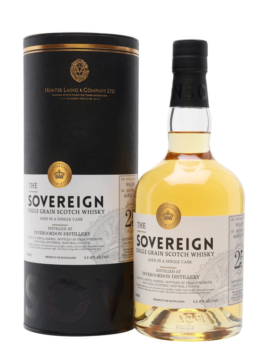 Invergordon 1995 25 Year Old Sovereign Single Grain Scotch Whiskey | 700ML at CaskCartel.com