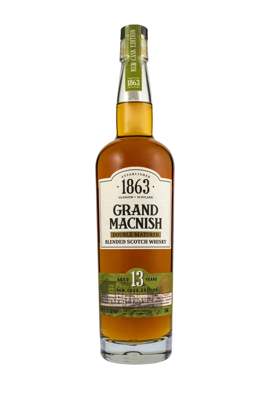 Grand MacNish 13 Year Double Matured Rum Cask Scotch Whiskey - CaskCartel.com