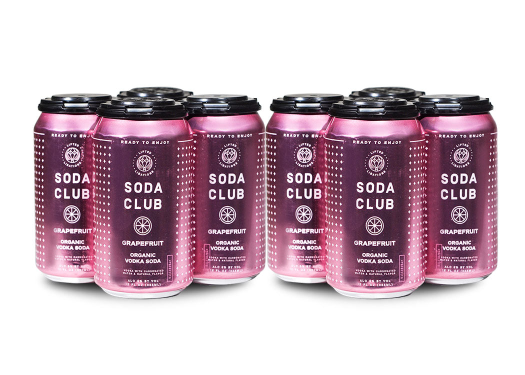 Lifted Libations Club Grapefruit Organic Vodka Soda (8) Cans at CaskCartel.com