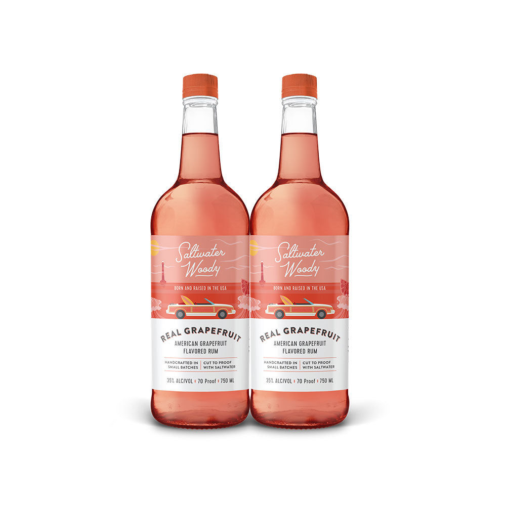 Saltwater Woody Real Grapefruit American Grapefruit Flavored Rum (2) Bottle Bundle at CaskCartel.com