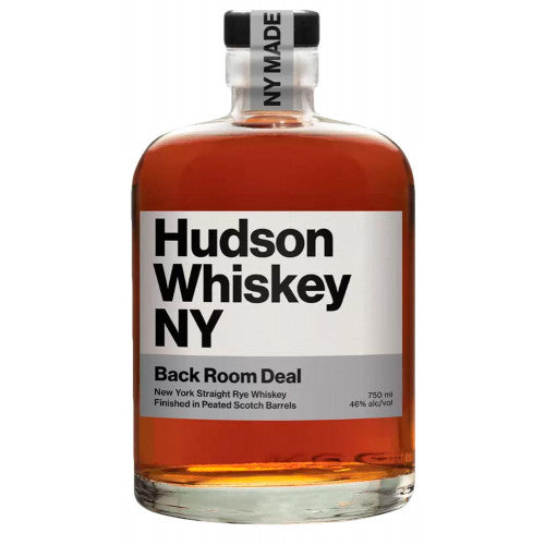 Hudson Whiskey NY "Back Room Deal" Peated Scotch Barrel Finished Straight Rye Whiskey