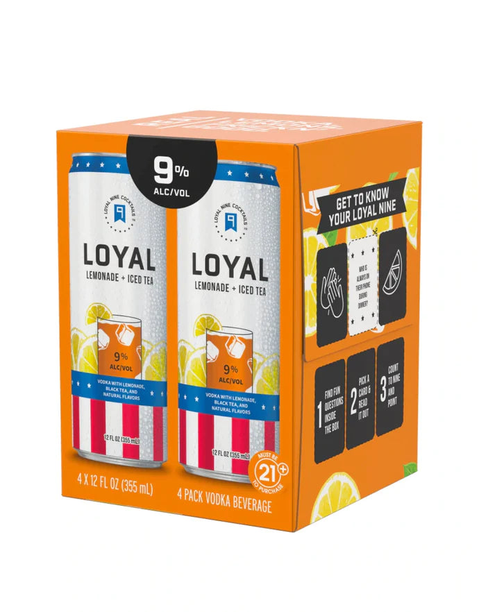 Loyal 9 Lemonade + Iced Tea Cocktails | 4*355ML at CaskCartel.com