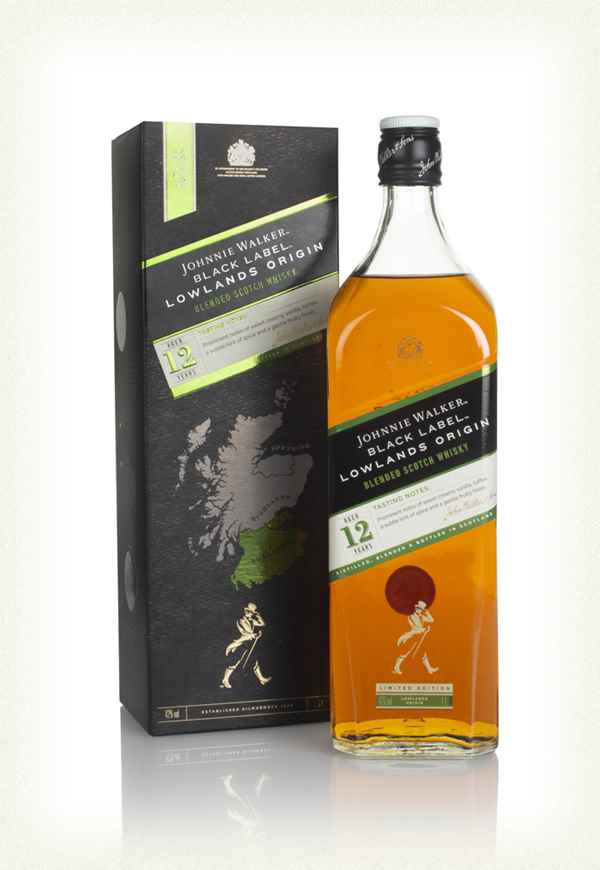 Johnnie Walker Black Label 12 Year Old Lowlands Origin Blended Whiskey | 1L at CaskCartel.com