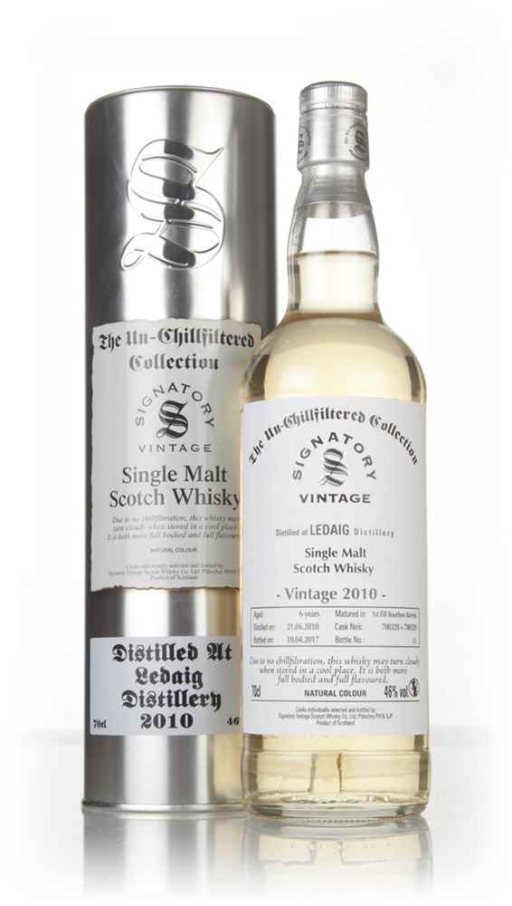 Ledaig 6 Year Old 2010 (casks 700328 & 700329) - Un-Chillfiltered Collection (Signatory) Scotch Whisky | 700ML at CaskCartel.com