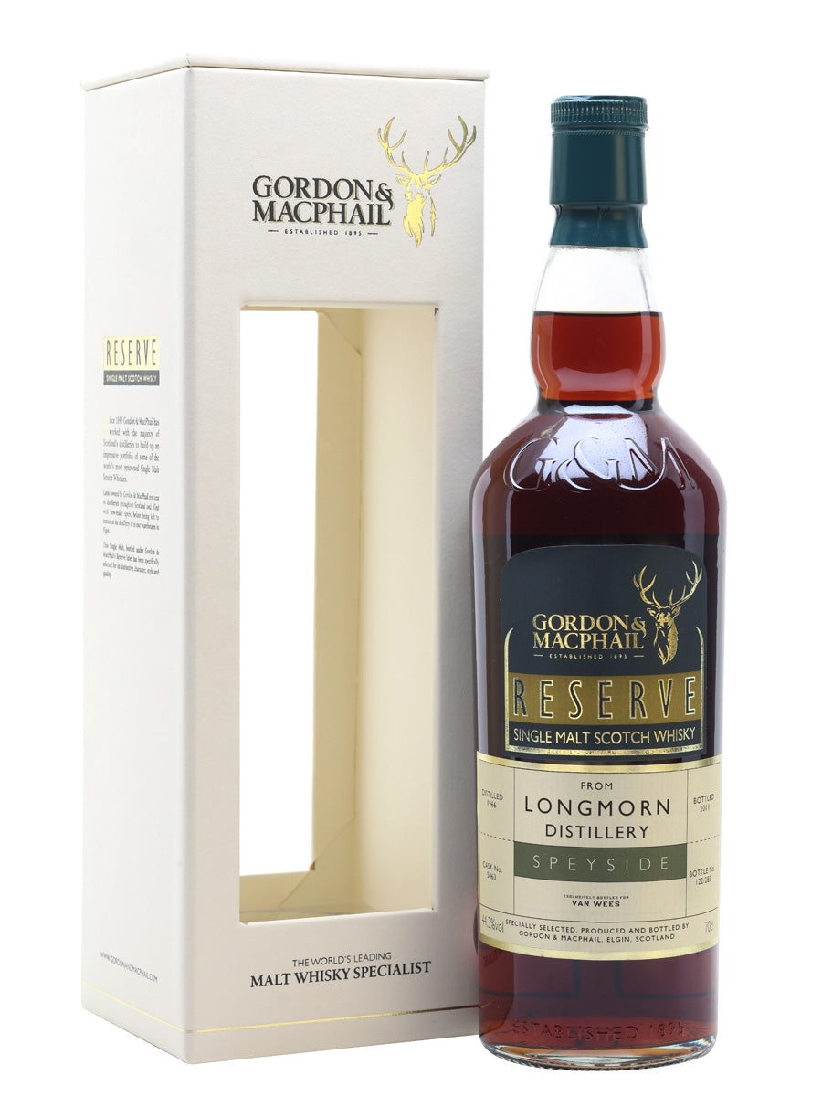 Longmorn 1966 44 Year Old Van Wees Gordon & MacPhail Speyside Single Malt Scotch Whisky | 700ML at CaskCartel.com