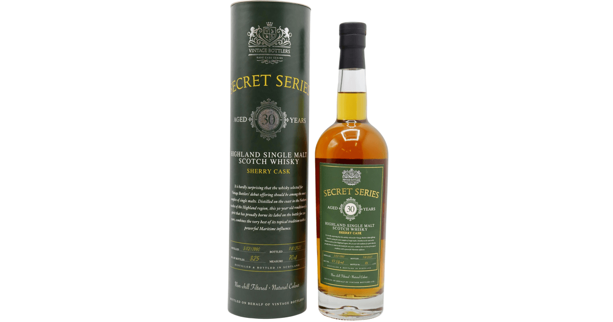 Undisclosed Highlands Vintage Bottlers The Secret Series No.1 1990 30 Year Old Whisky | 700ML at CaskCartel.com