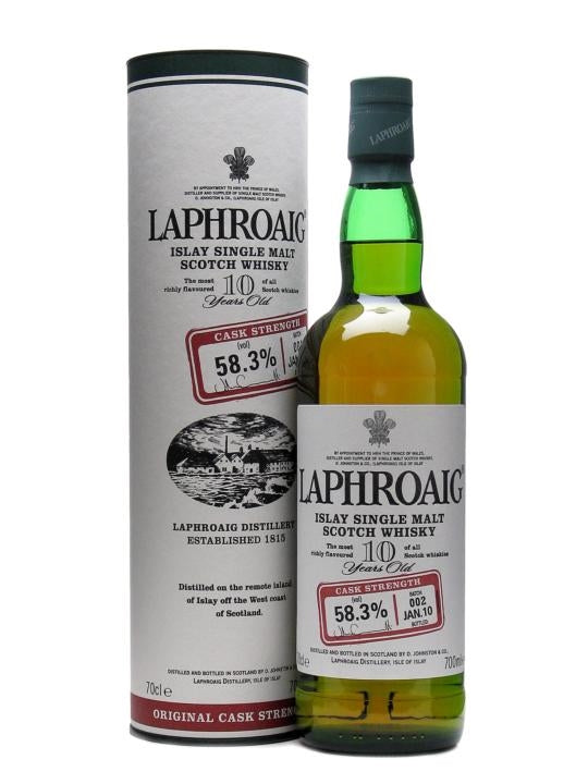 Laphroaig 10 Year Old Cask Strength Batch 002 Bot. 2010 Islay Single Malt Scotch Whisky | 700ML at CaskCartel.com