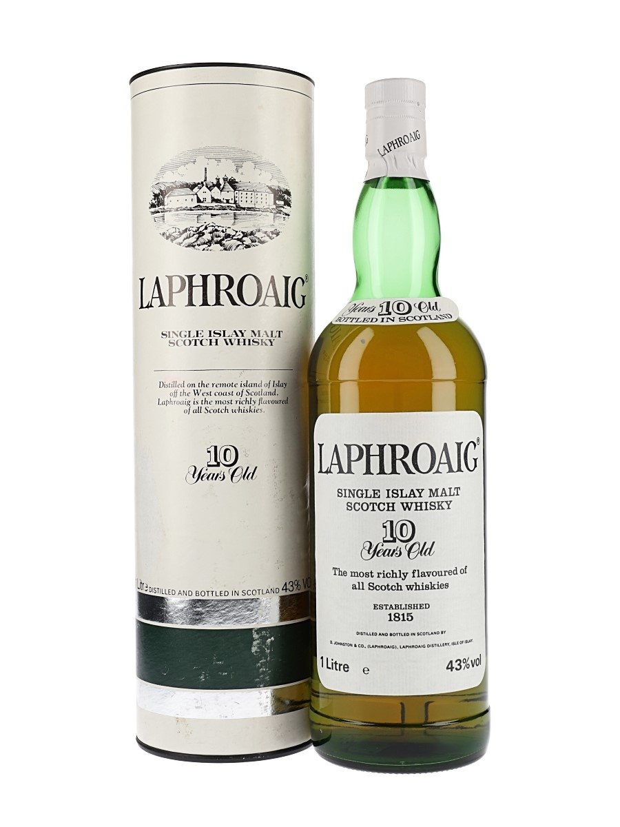 Laphroaig 10 Year Old Bot.1990s Pre-Warrant Islay Single Malt Scotch Whisky | 1L at CaskCartel.com
