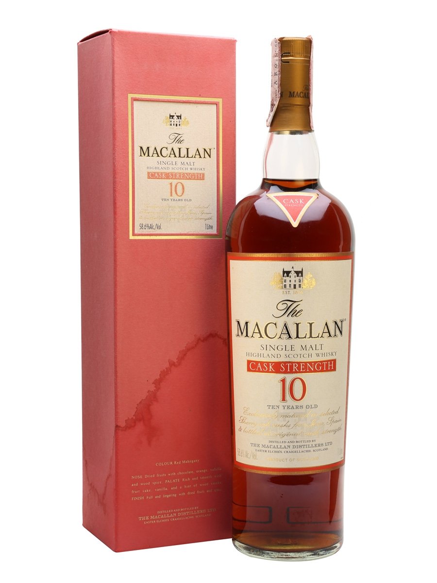Macallan 10 Year Old Bot.2000s Cask Strength Speyside Single Malt Scotch Whisky | 1L at CaskCartel.com