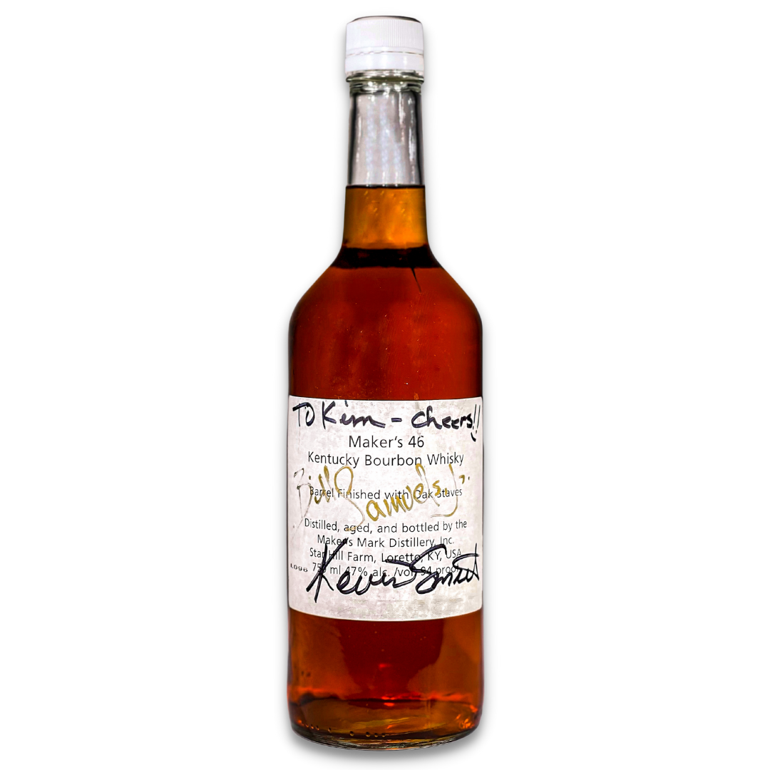 Maker's Mark 46 Kentucky Bourbon Whisky Lab Test Approval Bottle (TTB) Signed by Distillery Owner Bill Samuels Jr. & Kevin Smith in 2009 at CaskCartel.com