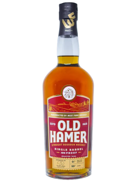 Whisky Bourbon puro de un solo barril Old Hamer 100 Proof