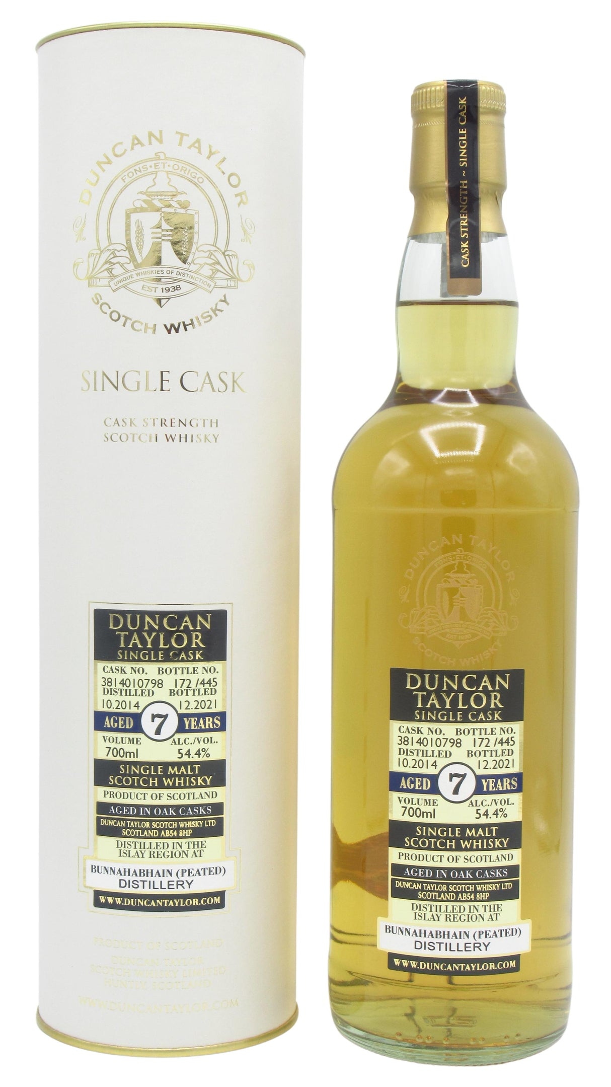 Bunnahabhain Heavily Peated Single Cask #3814010798 2014 7 Year Old Whisky | 700ML at CaskCartel.com