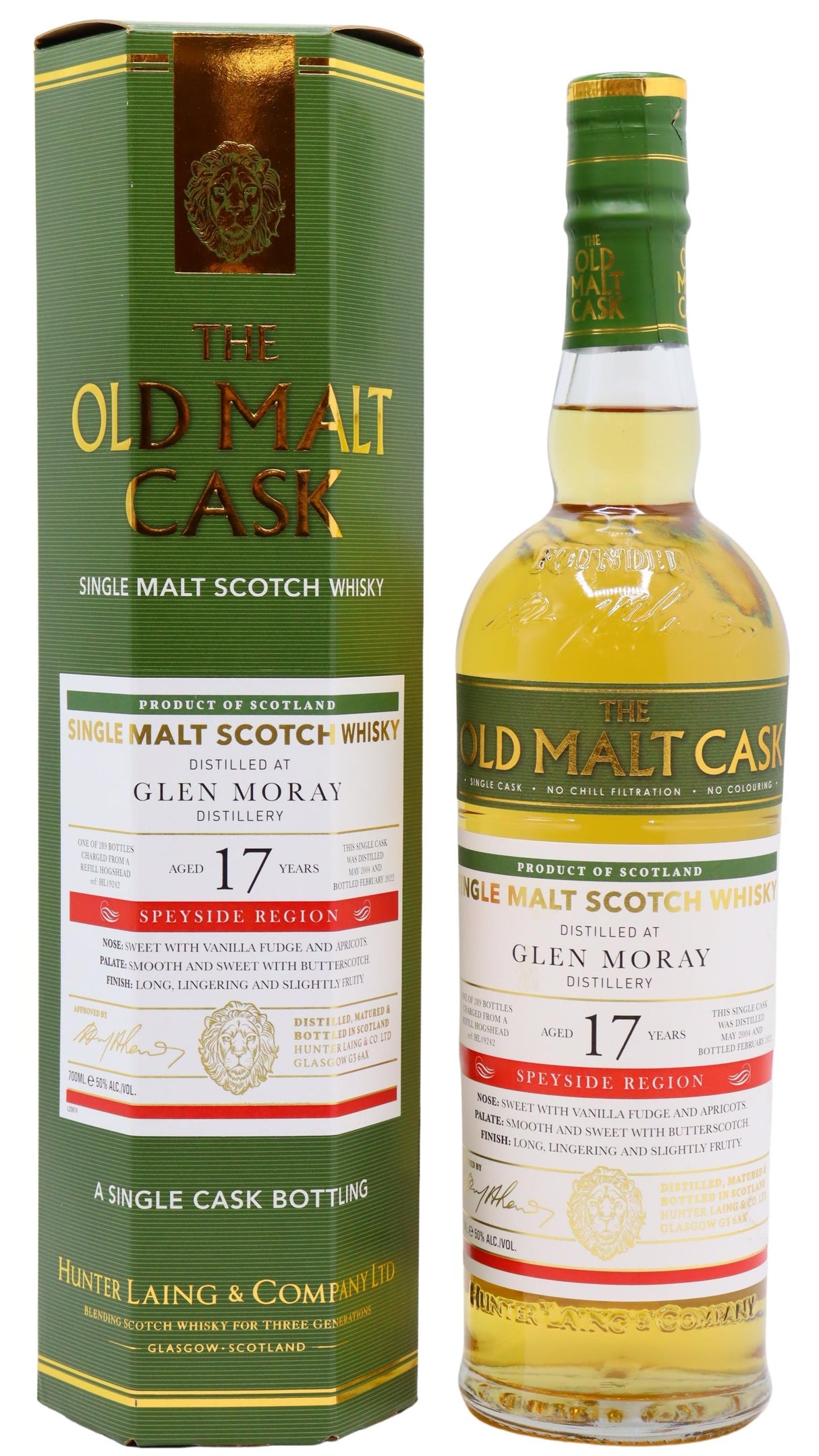 Glen Moray Old Malt Cask Single Cask #19242 2004 17 Year Old Whisky | 700ML at CaskCartel.com