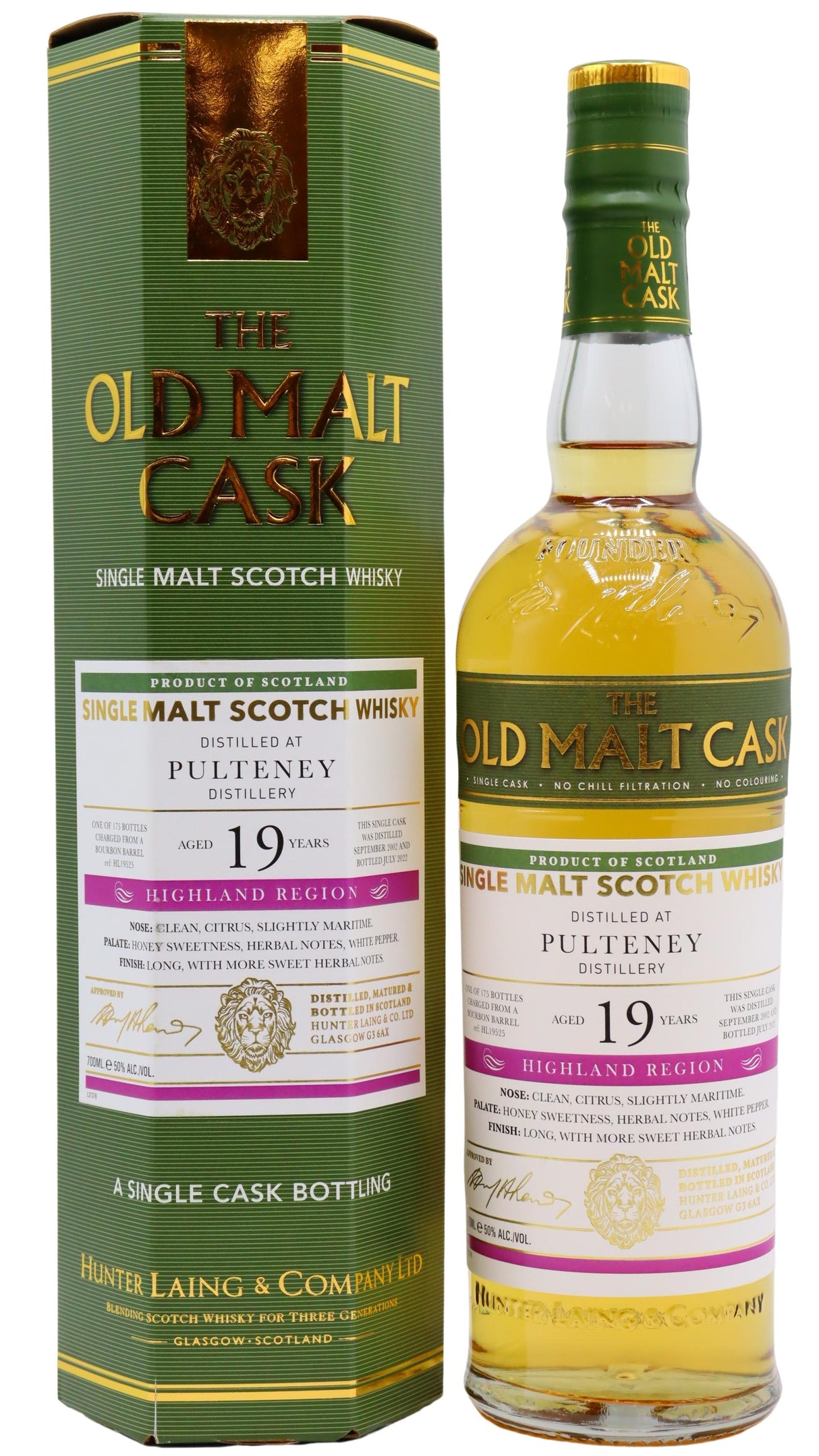 Old Pulteney Old Malt Cask Single Cask Matured 2002 19 Year Old Whisky | 700ML at CaskCartel.com
