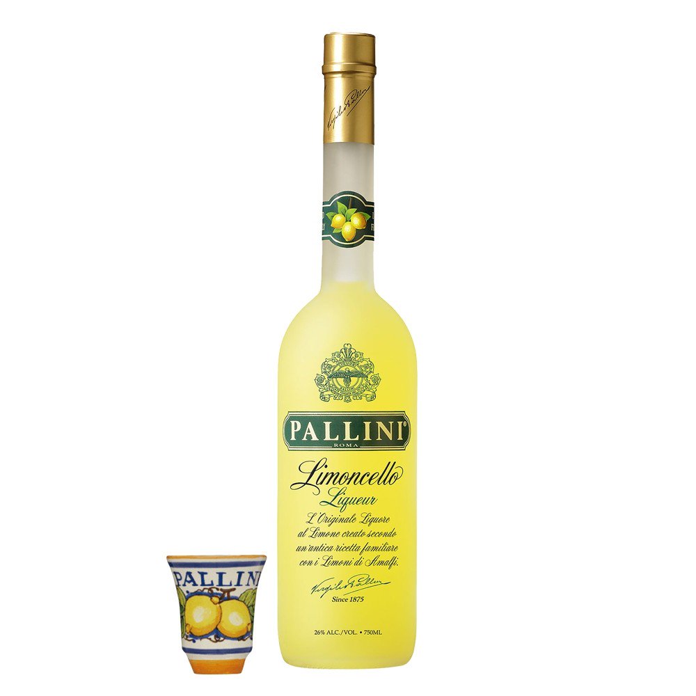 Pallini Limoncello Liqueur W/1 Deruta Cup - CaskCartel.com