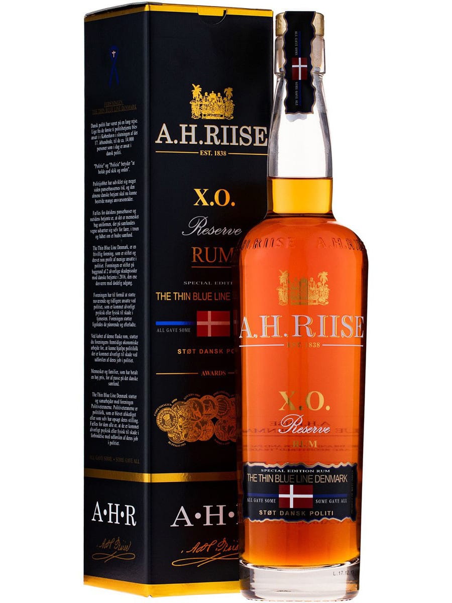 A.H. Riise X.O. The Thin Blue Line Denmark Rum | 700ML at CaskCartel.com
