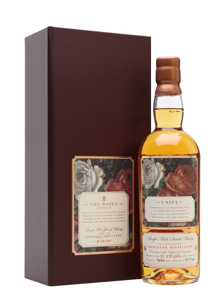 Rosebank 21 Year Old Unity Lowland Single Malt Scotch Whisky | 700ML at CaskCartel.com