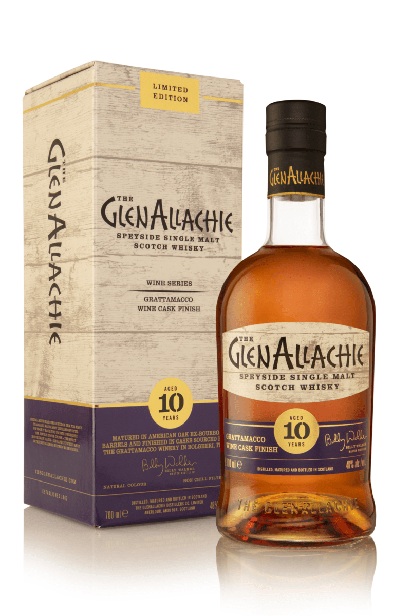 GlenAllachie Wine Series: Grattamacco Wine Finish 10 Year Old Whisky | 700ML at CaskCartel.com