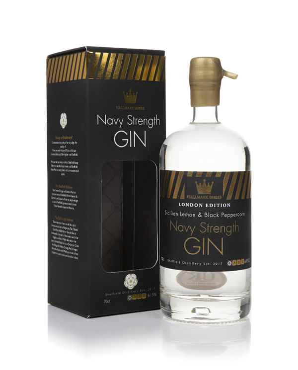 Sheffield Distillery Hallmark Navy Strength Sicilian Lemon & Black Pepper - London Edition Gin | 700ML at CaskCartel.com