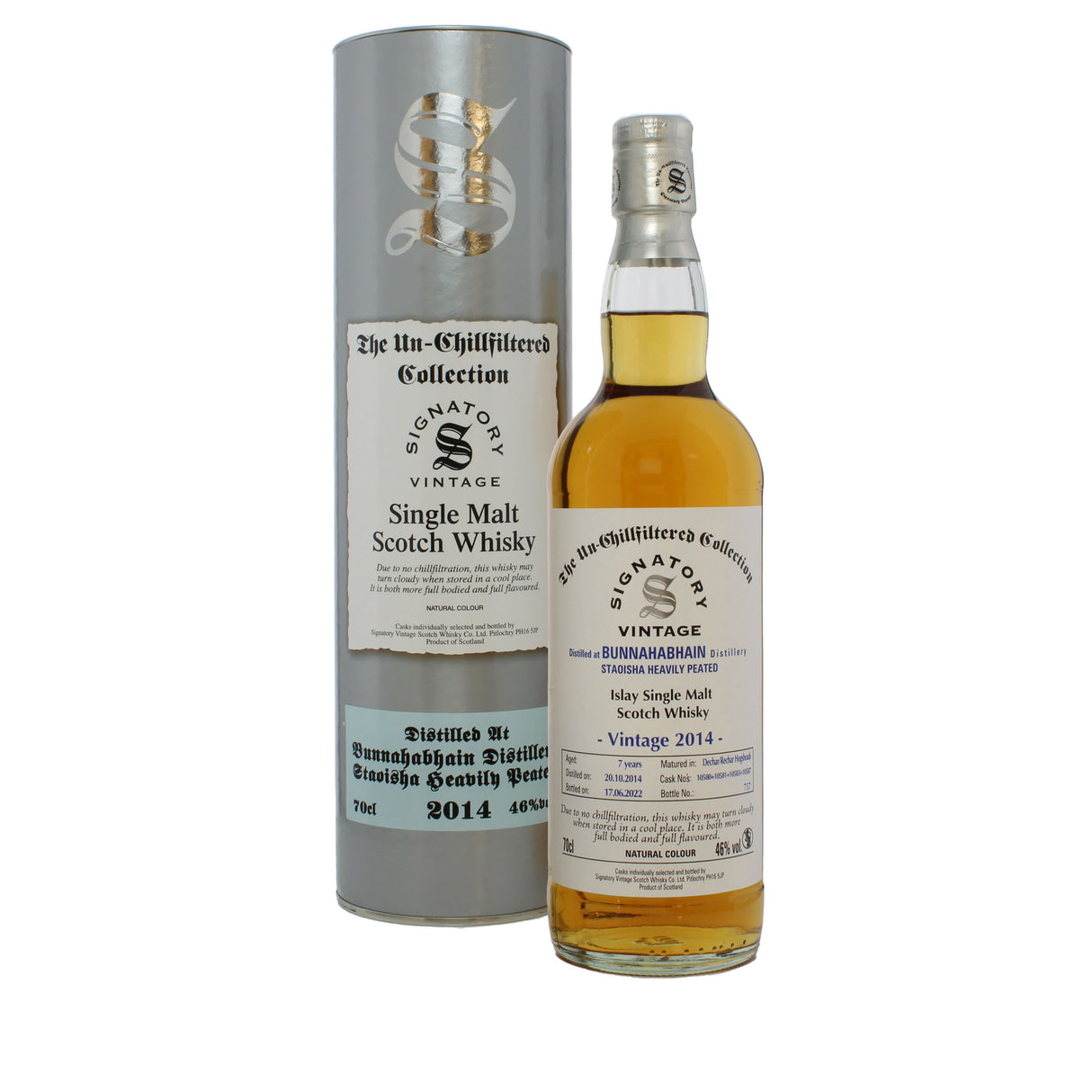 Bunnahabhain Staoisha 7 Year Old (D.2014, B.2021) Signatory Vintage Scotch Whisky | 700ML at CaskCartel.com