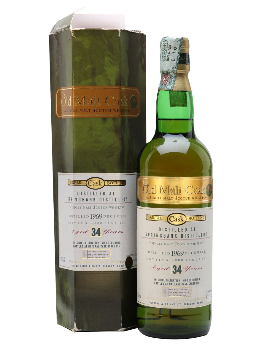 Springbank 1969 34 Year Old Old Malt Cask Campbeltown Single Malt Scotch Whisky | 700ML at CaskCartel.com