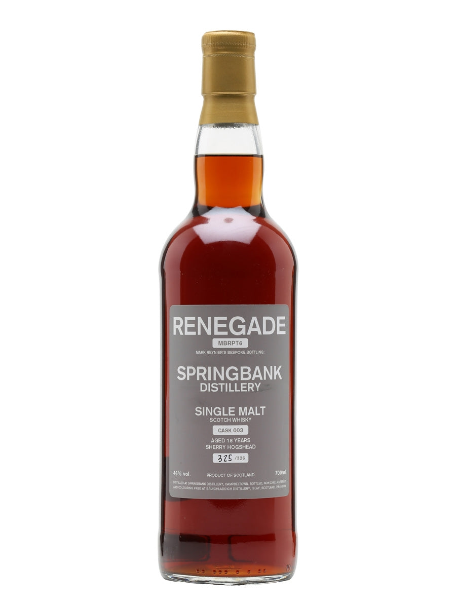 Springbank 199518 Year Old Sherry Cask Renegade Campbeltown Single Malt Scotch Whisky | 700ML at CaskCartel.com