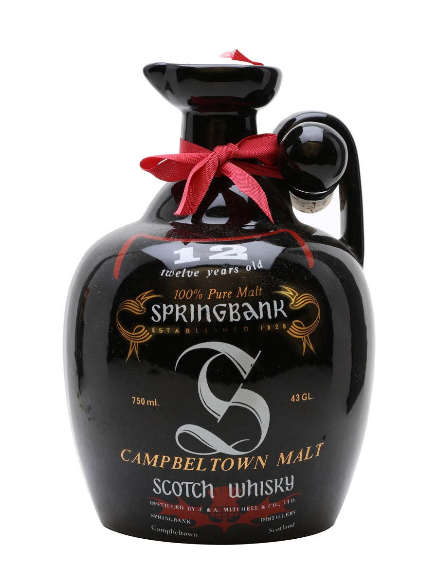 Springbank 12 Year Old Bot.1980s Ceramic Decanter Campbeltown Single Malt Scotch Whisky | 700ML at CaskCartel.com