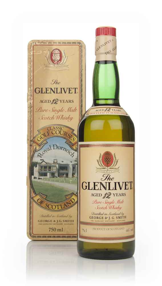 The Glenlivet 12 Year Old - Classic Golf Courses of Scotland (Royal Dornoch) - 1980s Scotch Whisky at CaskCartel.com